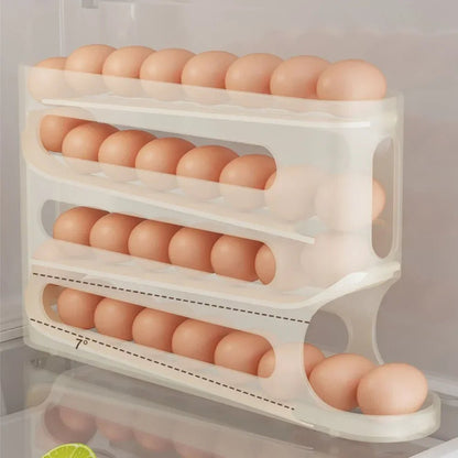 EGGSTAGE – 4-layer automatic egg dispenser for refrigerator organization