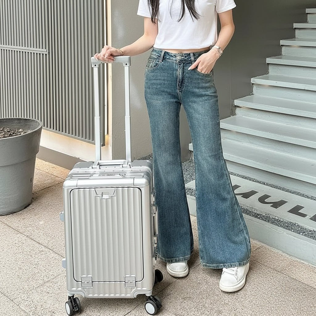 SkyLuxe Valise de voyage intelligente | Bagage contrôlé par application avec batterie externe et serrure TSA pour voyageurs modernes