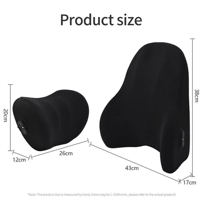 VIBRAREST – Elektrisches Nacken- & Lendenstützkissen für Auto & Büro