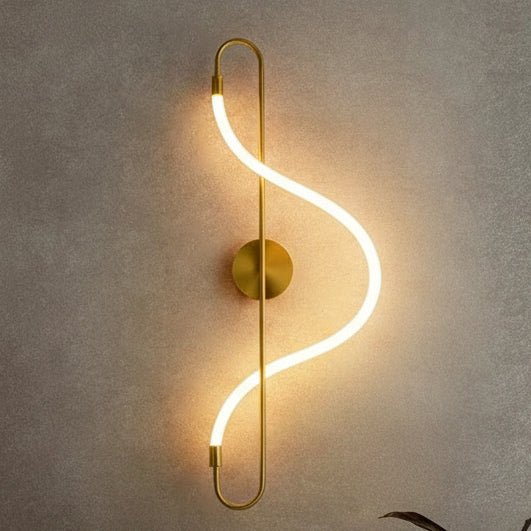 ALUGOLD – Lámpara de pared LED moderna de aluminio en dorado