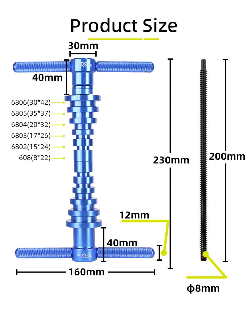 BEARFIT PRO - Bearing press-fit tool for bicycles & bottom brackets - CNC aluminium