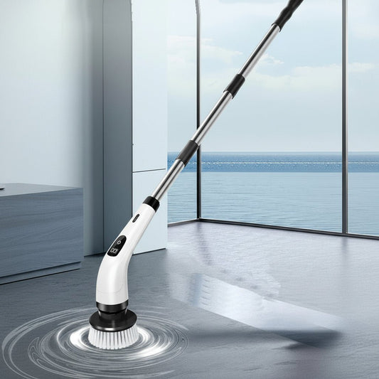 SPINFLEX – Cepillo de limpieza inalámbrico con mango telescópico y 7 cabezales intercambiables