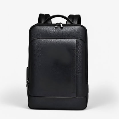 Variant image for Eleganter Leder-Rucksack Damen/Herren mit USB-Anschluss für Laptop und Alltag, 15,6 Zoll, Schwarz-4