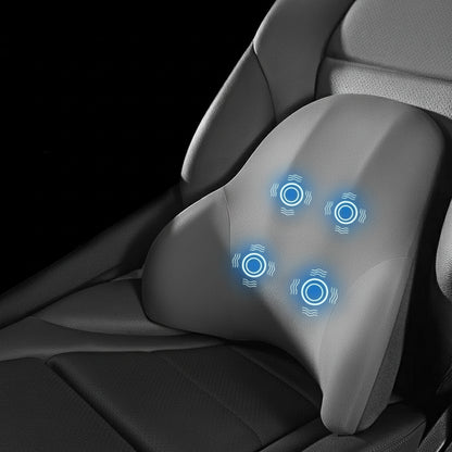 VIBRAREST – Elektrisches Nacken- & Lendenstützkissen für Auto & Büro