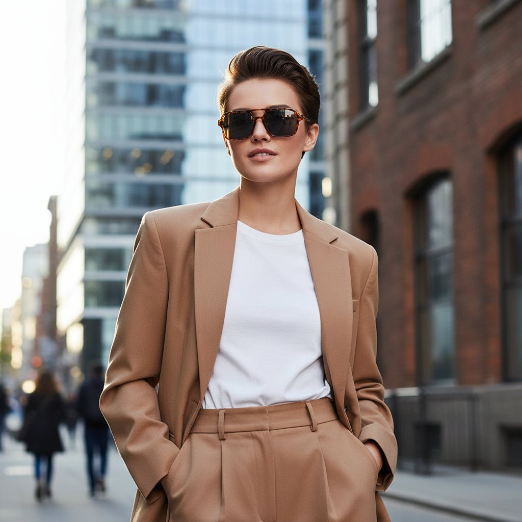 FASHIONVIEW - Lunettes de soleil carrées élégantes pour femmes avec protection UV400