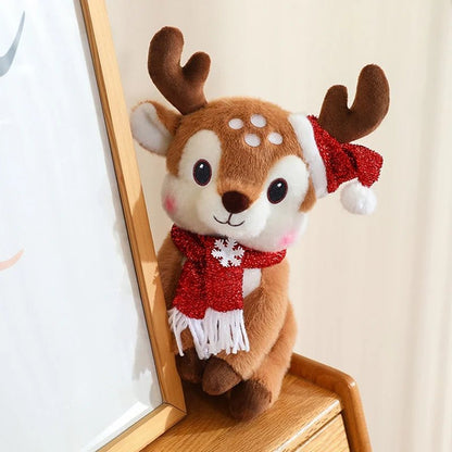 CUDDLESCARF – Charmante Weihnachtsplüschpuppe mit Cartoon-Design