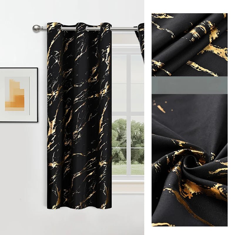 NORDALIS - Eleganti tende oscuranti con motivo moderno a marmo e onde per ambienti domestici
