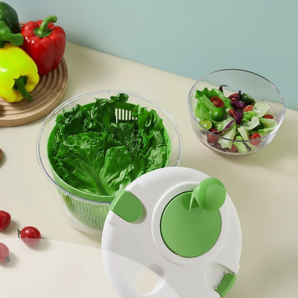 SALADFLOW – Centrífuga multifuncional para ensaladas para lavar y secar