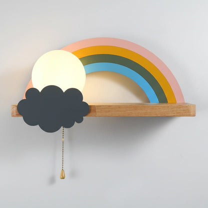 CARTOGLOW – Lampada da parete arcobaleno nordica per cameretta e camera da letto