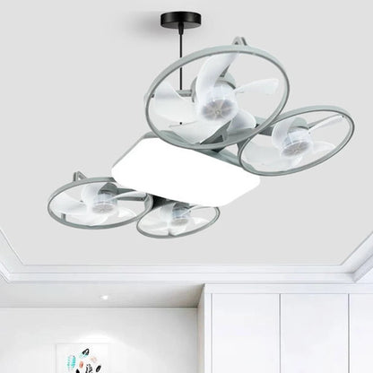 SKYBREEZE – Ventilatore da soffitto con luce 2-in-1 pieghevole e silenzioso