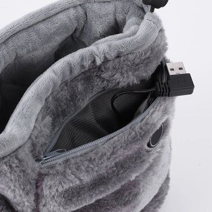 USB Beheizte Hausschuhe Damen Herren - Plüsch Innenpantoffeln Für Warme Füße-6