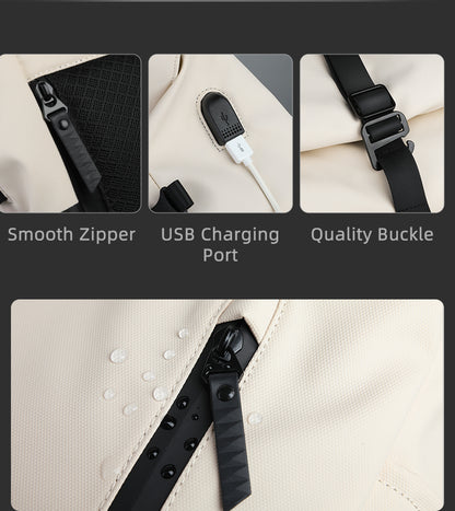ROLLTRAIL - Expandable roll-top rucksack with laptop compartment & large volume