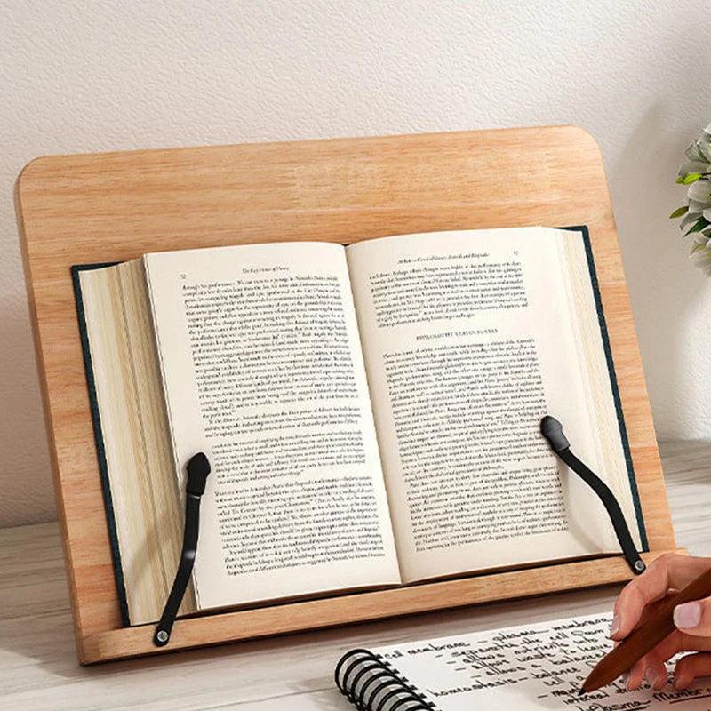 READSTYLE – Adjustable Wooden Book Stand, Foldable and Space-Saving