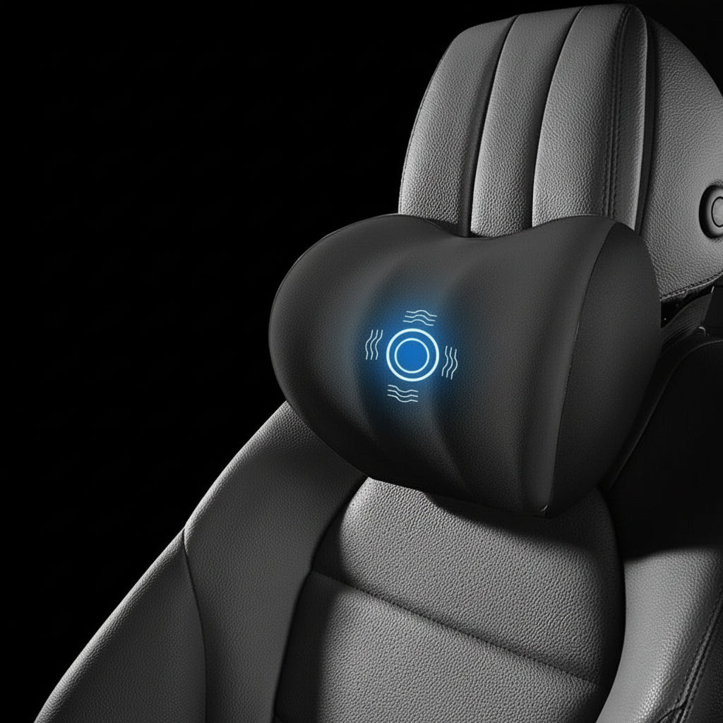 VIBRAREST – Elektrisches Nacken- & Lendenstützkissen für Auto & Büro