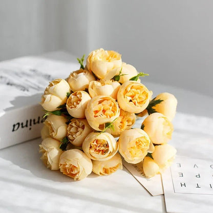 PEONIVA – Mazzo decorativo di fiori artificiali per vaso e tavolo