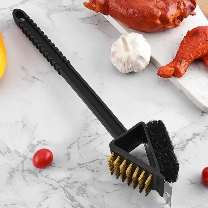 GRIMEX – Limpiador de parrillas con raspador y esponja para la limpieza y renovación de superficies de parrilla