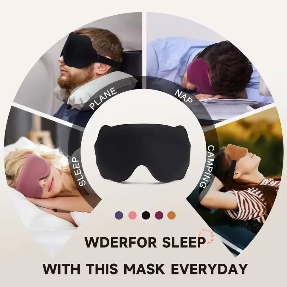 DREAMSHADE – 6D Light-Blocking Memory Foam Sleep Mask for Deep Sleep