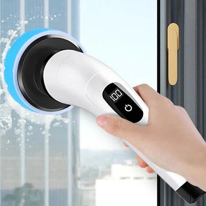 SPINFLEX – Cepillo de limpieza inalámbrico con mango telescópico y 7 cabezales intercambiables