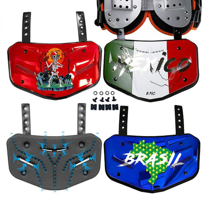 GRIDGUARD – Placa de protección para espalda de fútbol americano para adultos con amortiguación de impactos y sistema de ventilación