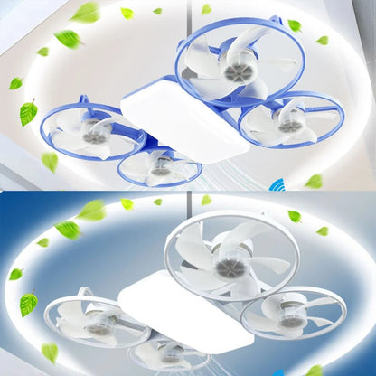 SKYBREEZE – Ventilatore da soffitto con luce 2-in-1 pieghevole e silenzioso