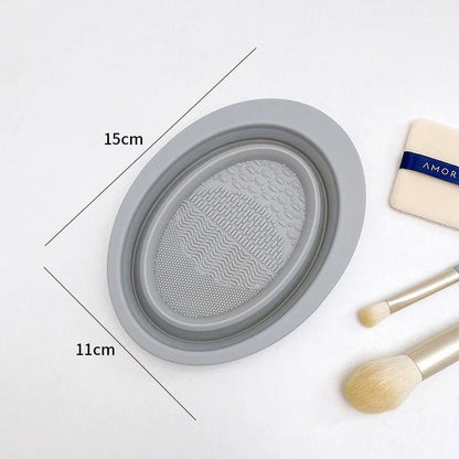 SILICLEAN – Nettoyant pliable pour pinceaux de maquillage en silicone avec bol de nettoyage