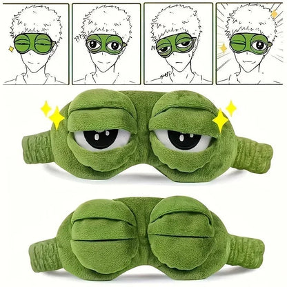 FROGSNOOZE – Masque de sommeil 3D grenouille pour un sommeil et des voyages détendus