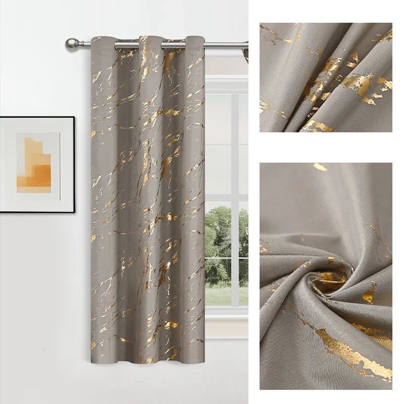 NORDALIS - Eleganti tende oscuranti con motivo moderno a marmo e onde per ambienti domestici