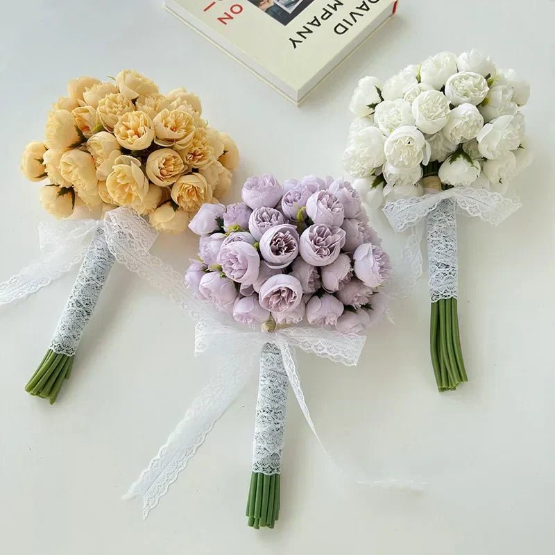 PEONIVA – Mazzo decorativo di fiori artificiali per vaso e tavolo