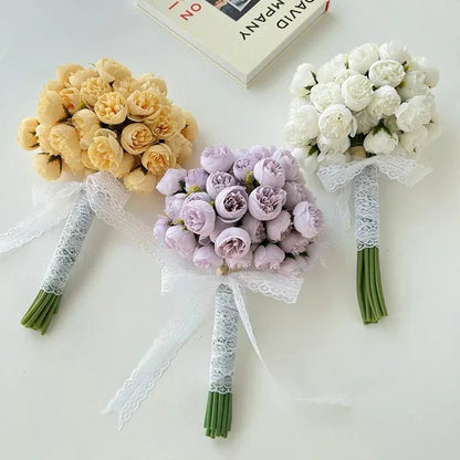 PEONIVA – Mazzo decorativo di fiori artificiali per vaso e tavolo