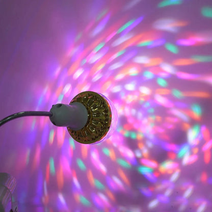 PARTYBEAM – Rotating LED Disco Lamps E27 with RGB Strobe Light
