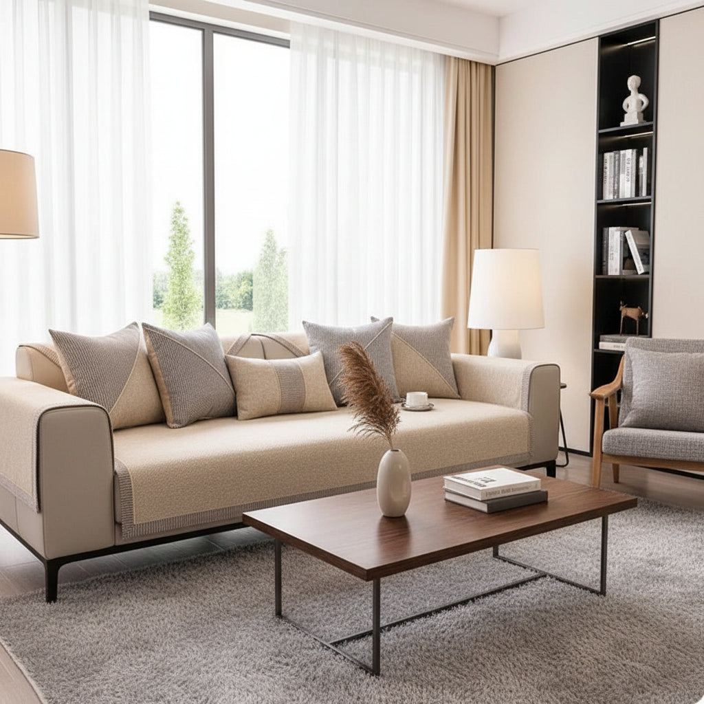 WEFTERRA Sofa Throw for Textured Comfort and Stylish Everyday Furniture Care