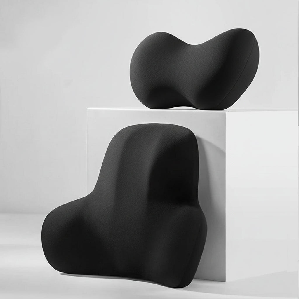 AUTOERGON – Memory Foam Auto-Nacken- & Lendenstütze für ergonomischen Sitzkomfort