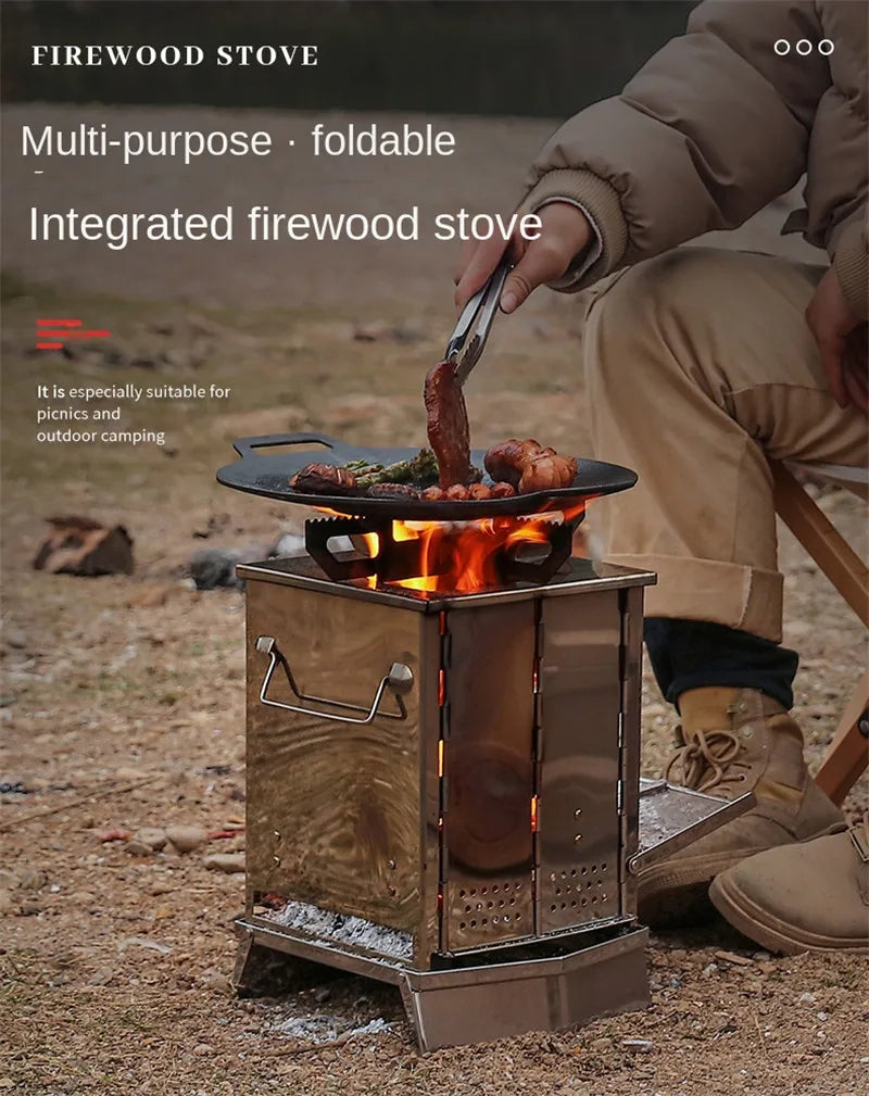 FlexFire Portable Camping Stove - Lightweight stainless steel grill