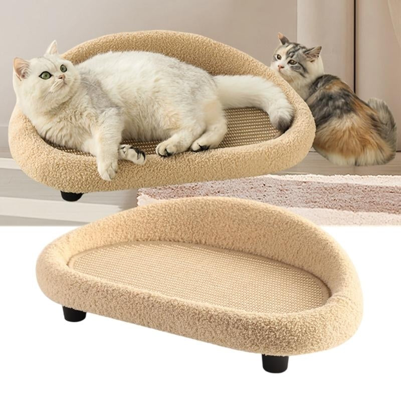 VelvetPaws Den – Stilvoller Rückzugsort mit Kratzfläche & Wohlfühlkissen