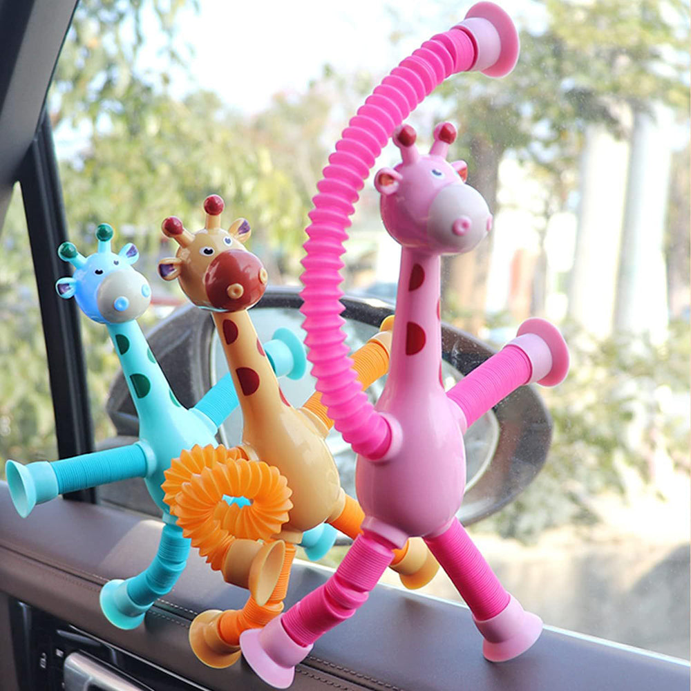 FlexiGiraffe – Dehnbares Saugnäpftassenspielzeug für kreative Kinder