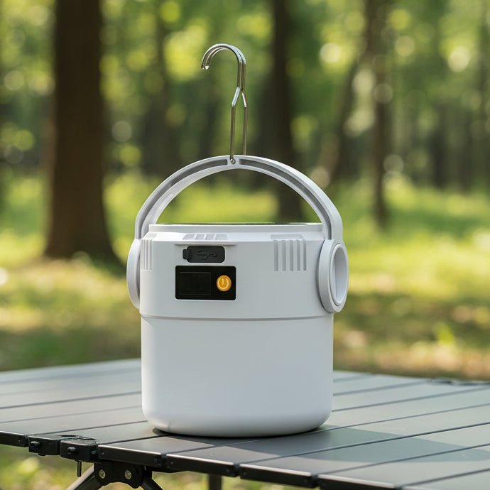 RADIANTIX – Ultra-bright camping lamp with handy solar rechargeable design