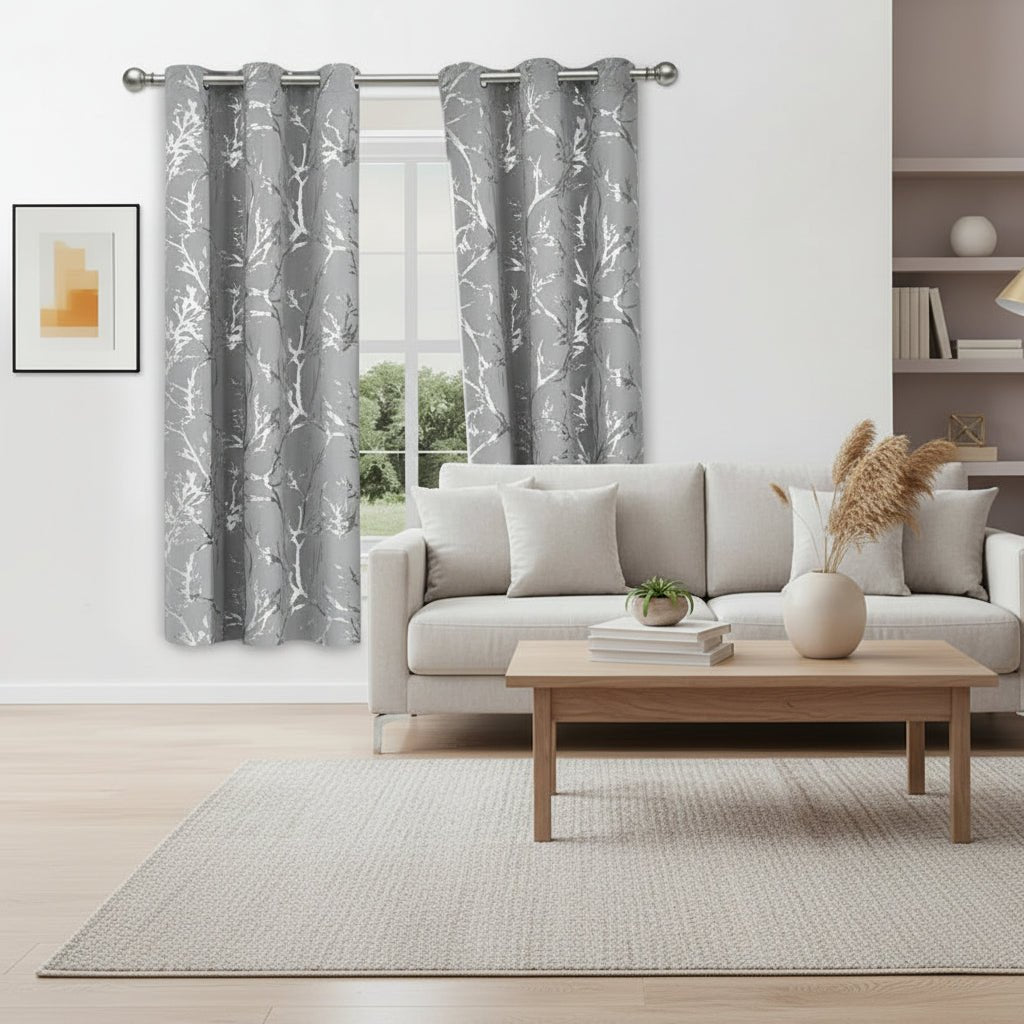 NORDALIS - Eleganti tende oscuranti con motivo moderno a marmo e onde per ambienti domestici