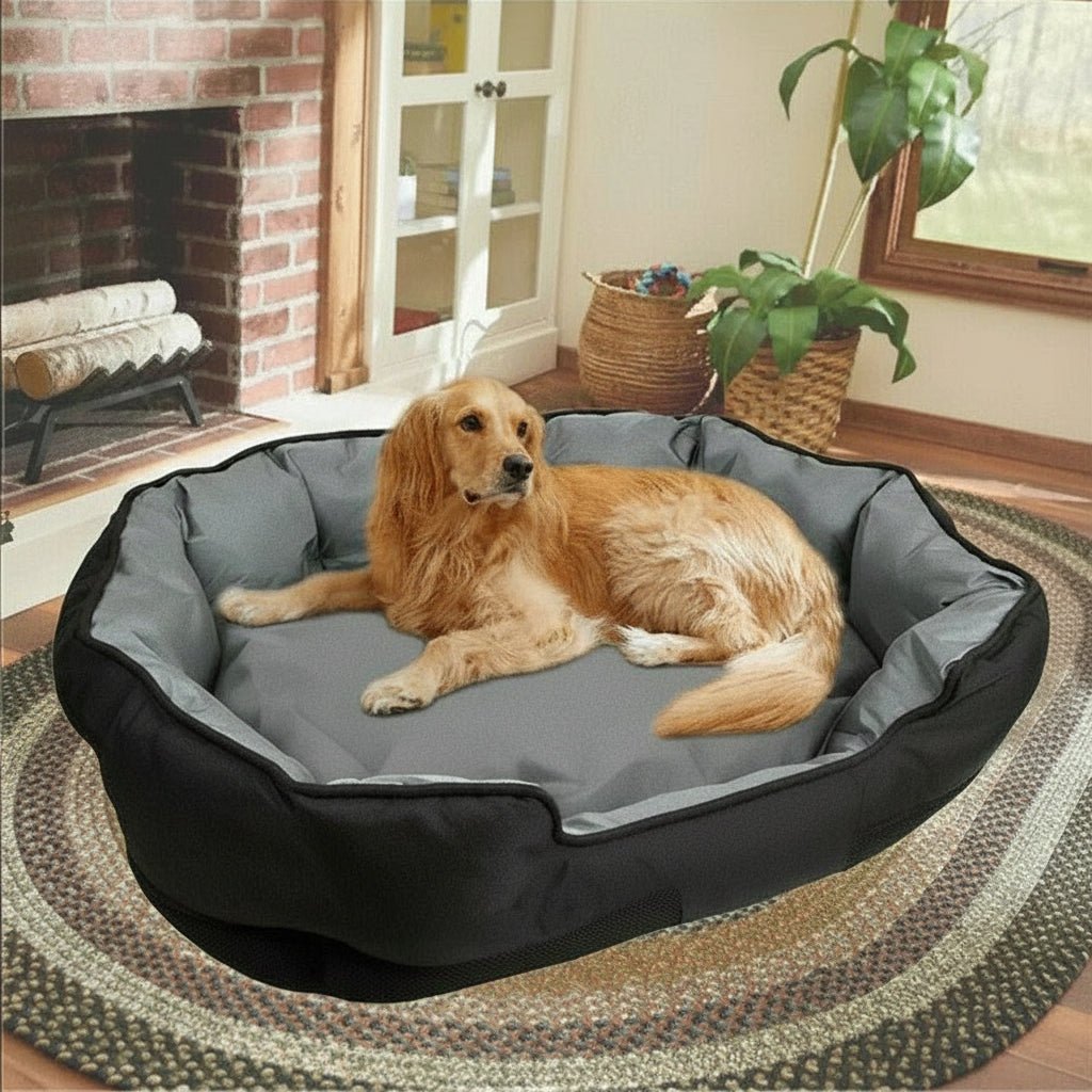 PETSOFA – Orthopädisches Schaumstoff-Hundebett im gemütlichen waschbaren Korbdesign