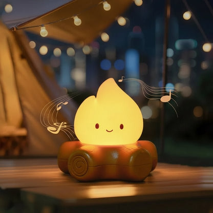 COZYCAMP – LED Table Lamp with Campfire Design & White Noise
