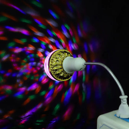 PARTYBEAM – Rotating LED Disco Lamps E27 with RGB Strobe Light