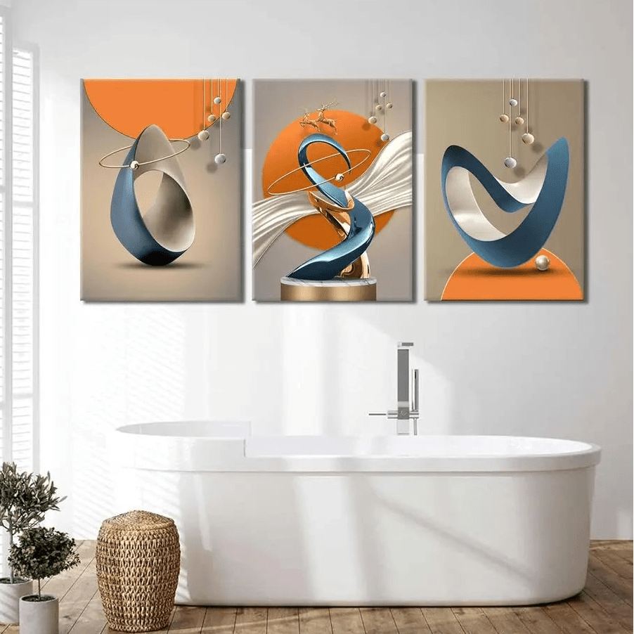 STAGLUME – Elegante quadro da parete con cervo in foglia oro e accenti di colore