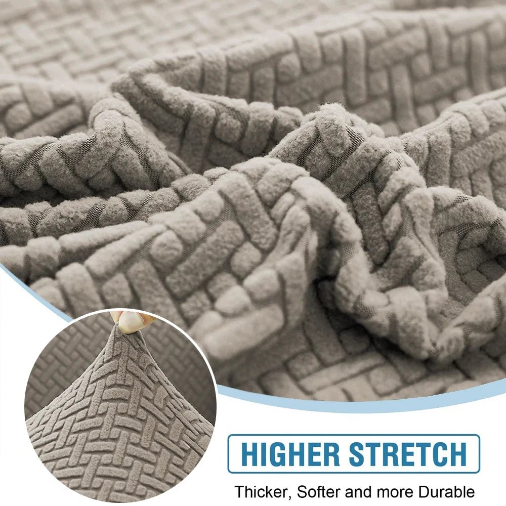 JACQUARDFIT – Elastischer Jacquard-Sofabezug für Sitzkissen & Rundumschutz