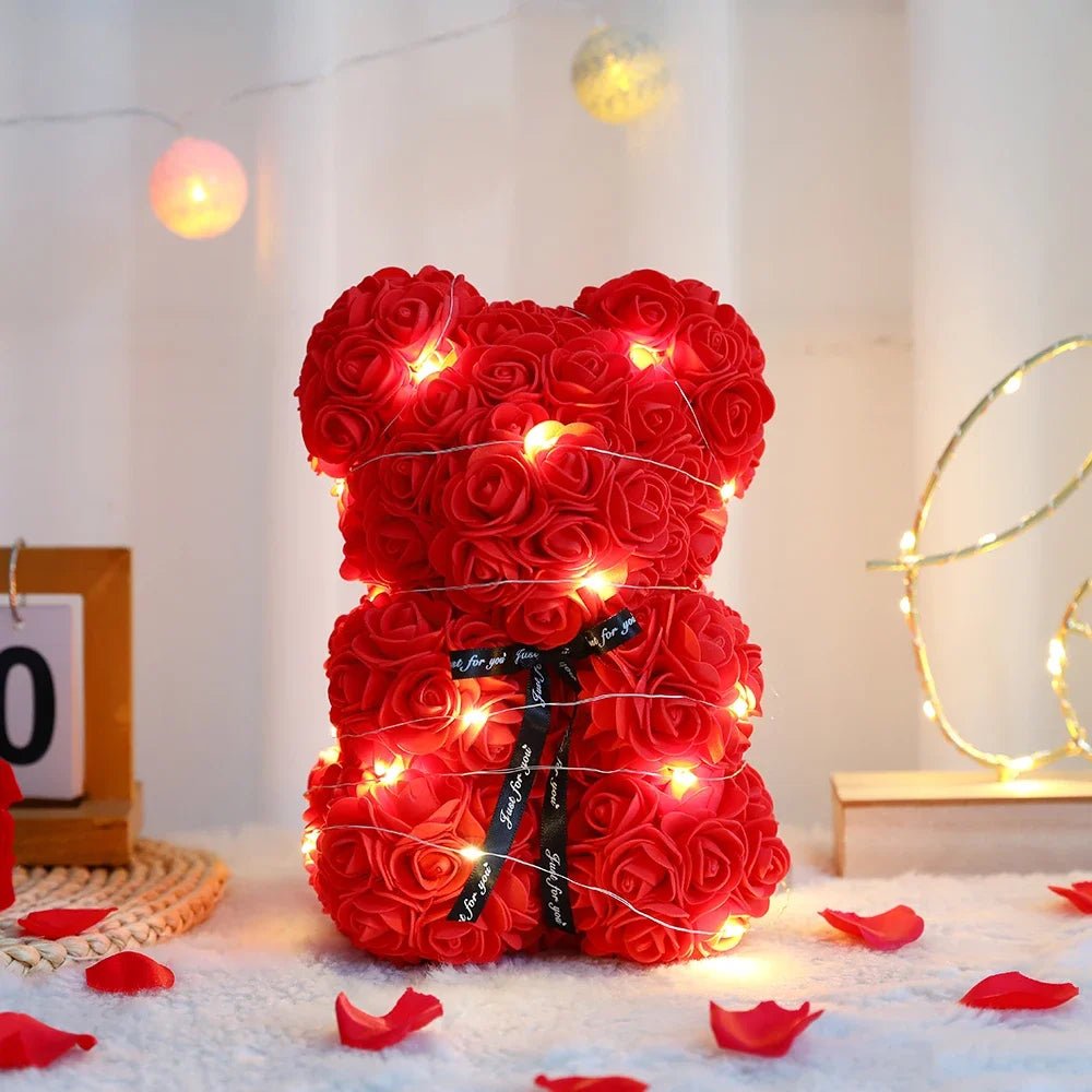 ROSABELLA – Romantischer Eternal Rose Teddy Bear als Geschenkset für besondere Anlässe