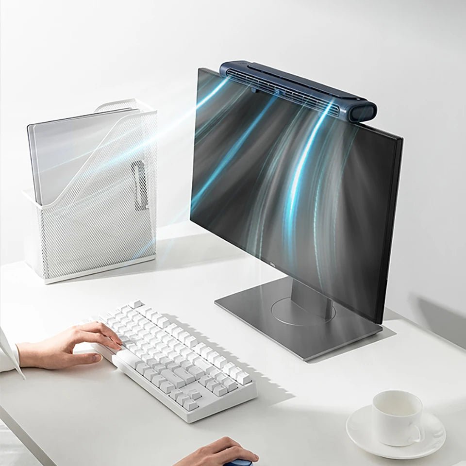 COOLMORA – Desktop Air Conditioner and Bladeless USB Fan for Refreshing Daily Airflow