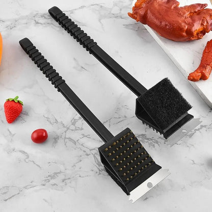 GRIMEX – Limpiador de parrillas con raspador y esponja para la limpieza y renovación de superficies de parrilla