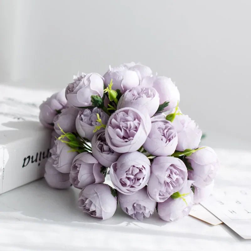 PEONIVA – Mazzo decorativo di fiori artificiali per vaso e tavolo