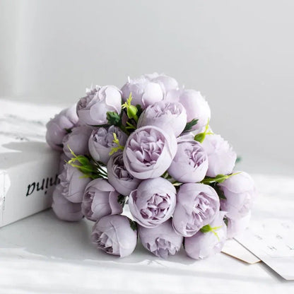 PEONIVA – Mazzo decorativo di fiori artificiali per vaso e tavolo