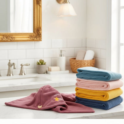 TOWELLIVA – Turban à cheveux à séchage rapide pour femmes et filles
