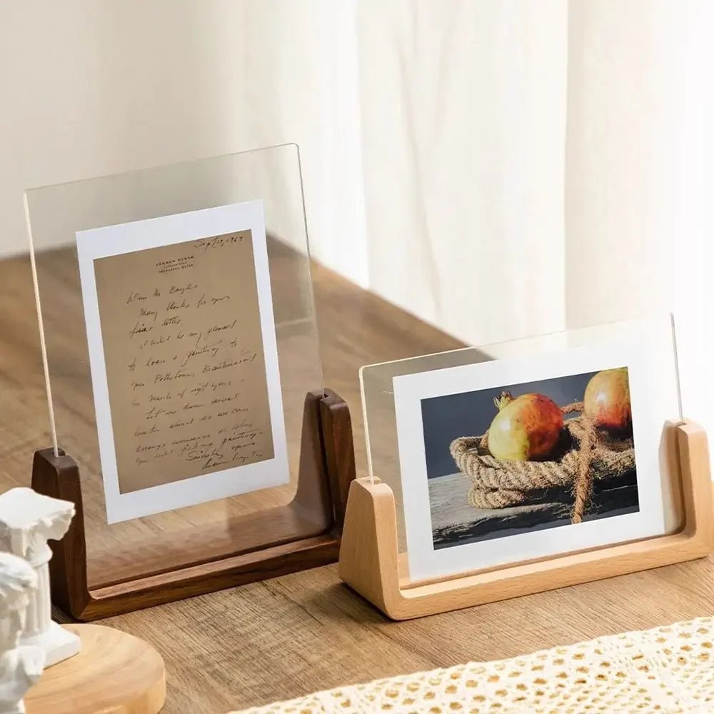 PHOTIQUE – Cornice da scrivania in acrilico per ricordi eleganti e decorazioni da tavolo ordinate