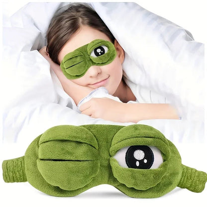FROGSNOOZE – Masque de sommeil 3D grenouille pour un sommeil et des voyages détendus